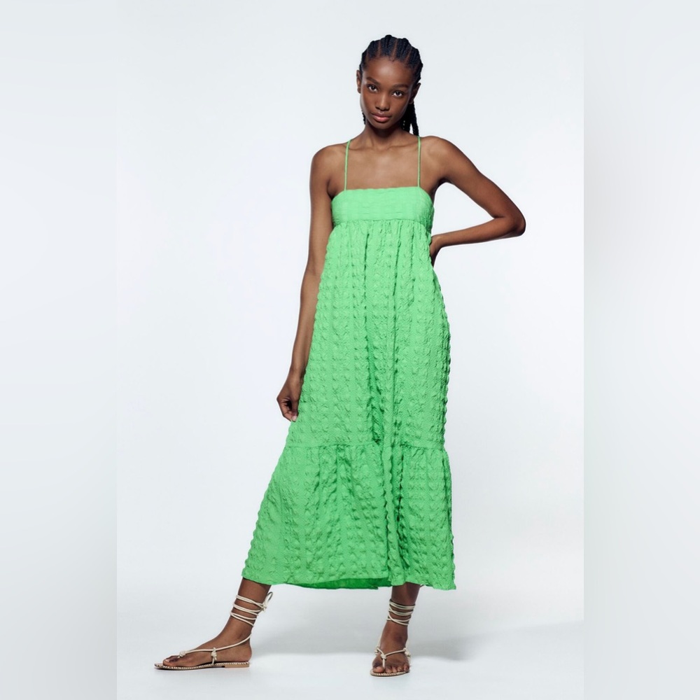GREAT CONDITION Zara green maxi dress - Size S